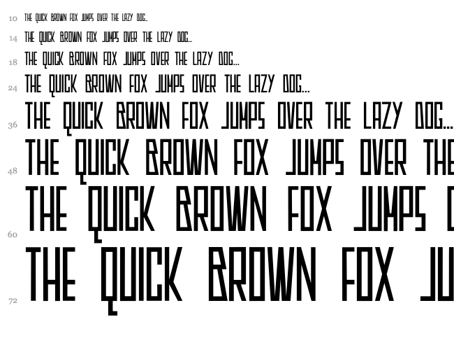 DK Americain font waterfall